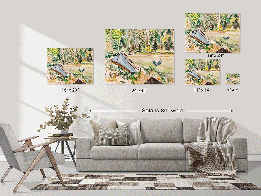 "Cellar and Swing" Low Profile Gallery Wrapped Canvas - Choose Your Size