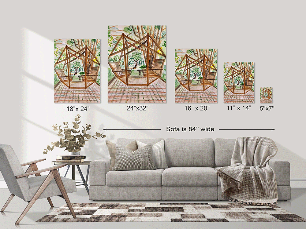 "Geometric Swing Portal" Gallery Wrapped Canvas - Choose Your Size!