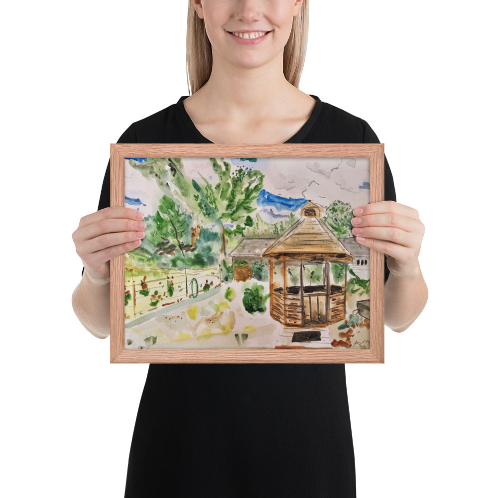 "Gazebo and Garden" - 11" x 14" Gallery Print with choice of frame!