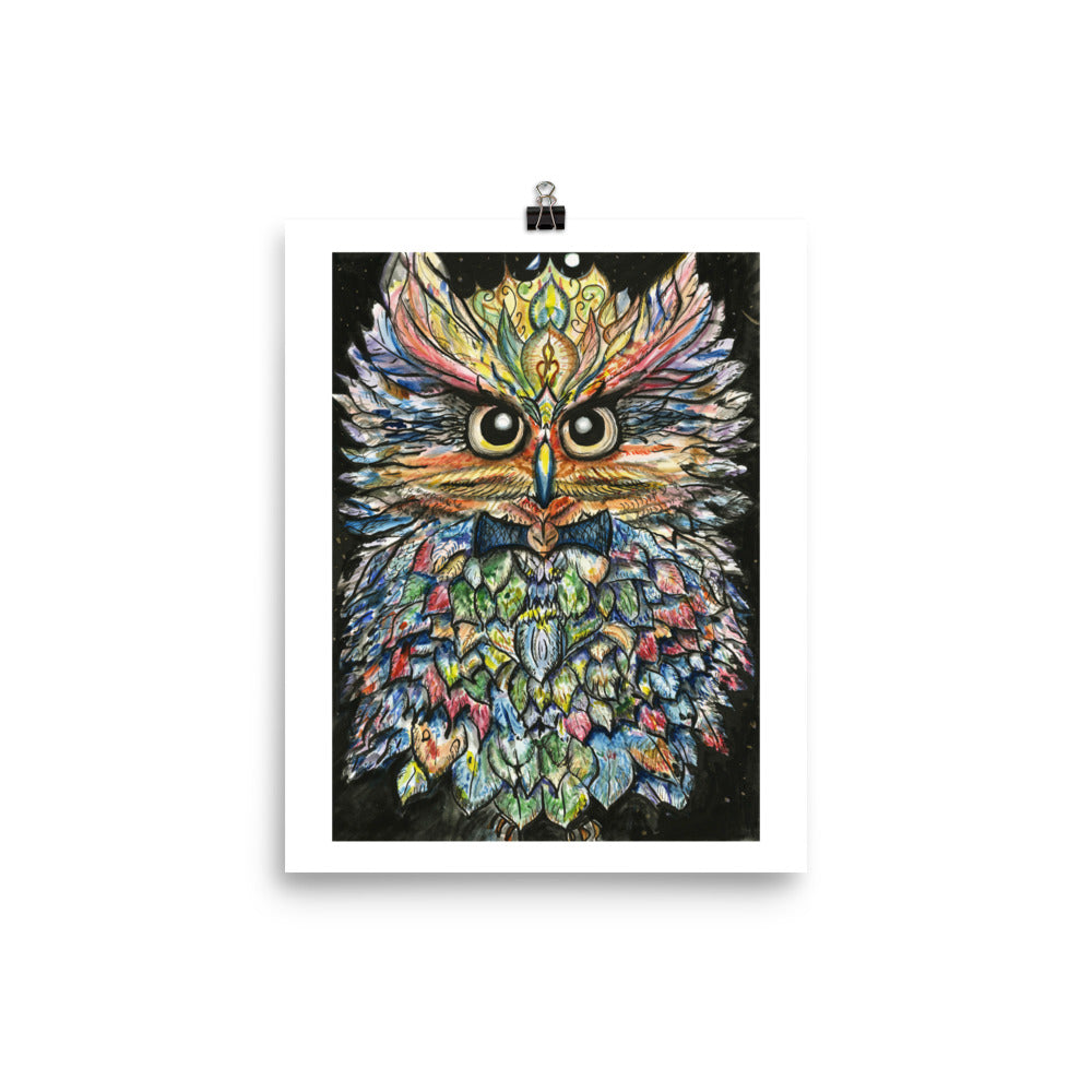“The timely arrival of Mssr. Arubi Owl” open ed. Giclee print