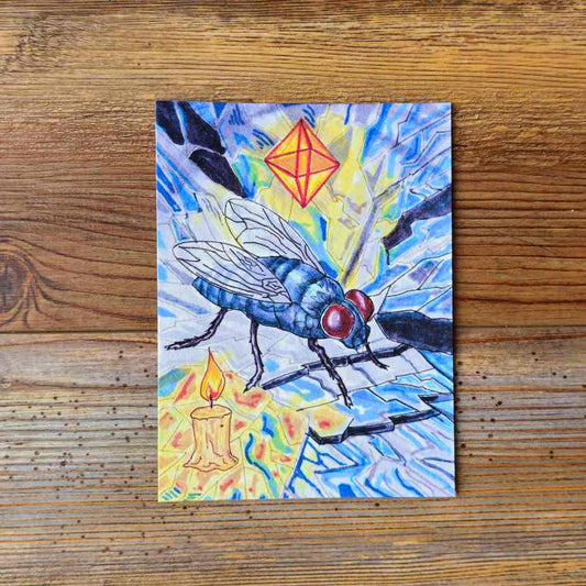 The Fly Handpainted Animal Alchemy Print By Jezzatron