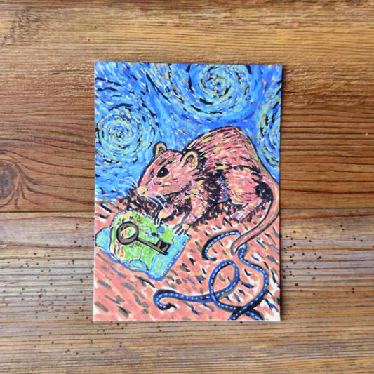 The Rat Handpainted Animal Alchemy Print By Jezzatron
