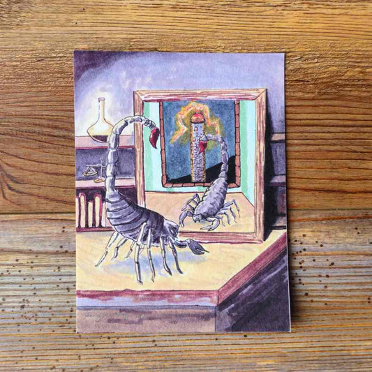 The Scorpion Handpainted Animal Alchemy Print By Jezzatron