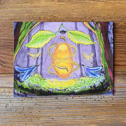 The Silkworm Handpainted Animal Alchemy Print By Jezzatron