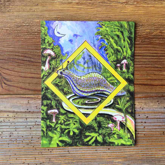 The Slug Handpainted Animal Alchemy Print By Jezzatron
