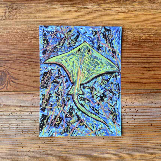 The Stingray Handpainted Animal Alchemy Print By Jezzatron