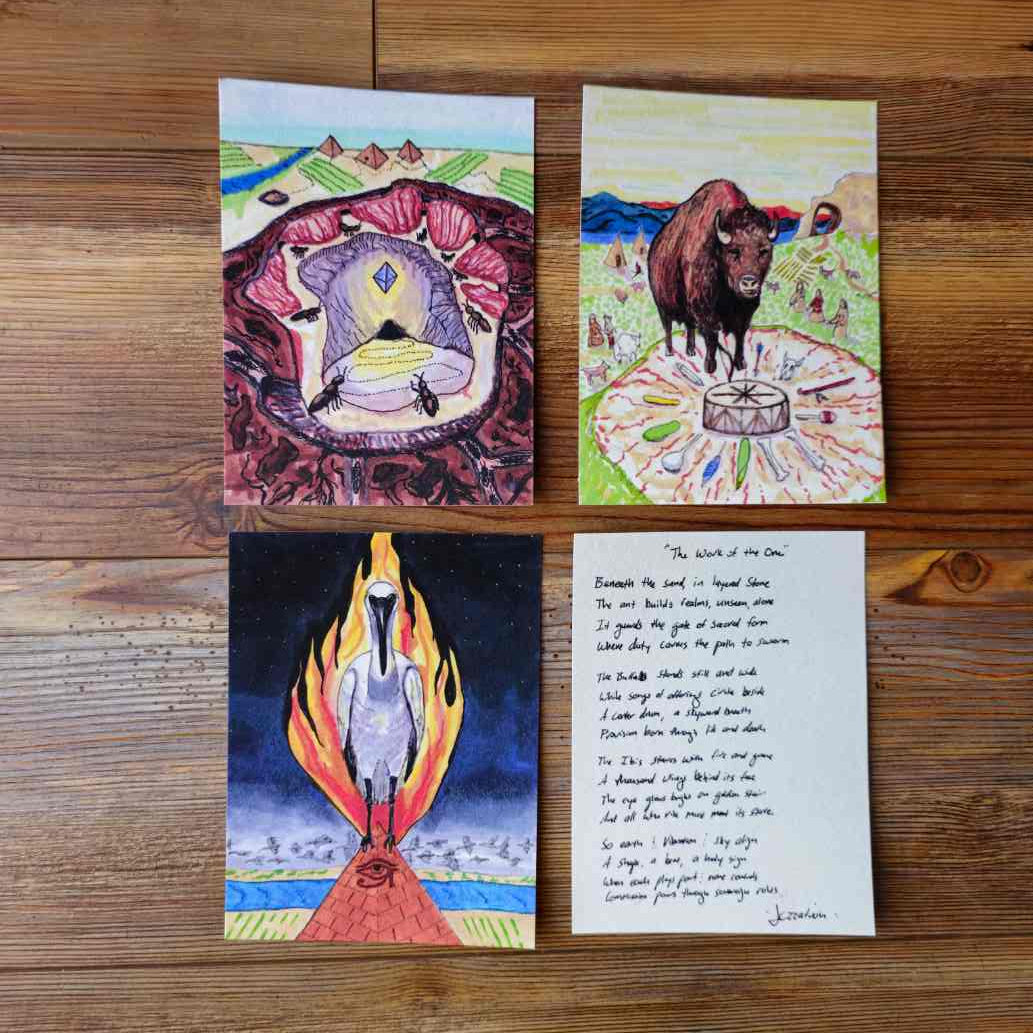 The Communion Fractal 4Card Animal Alchemy Set By Jezzatron