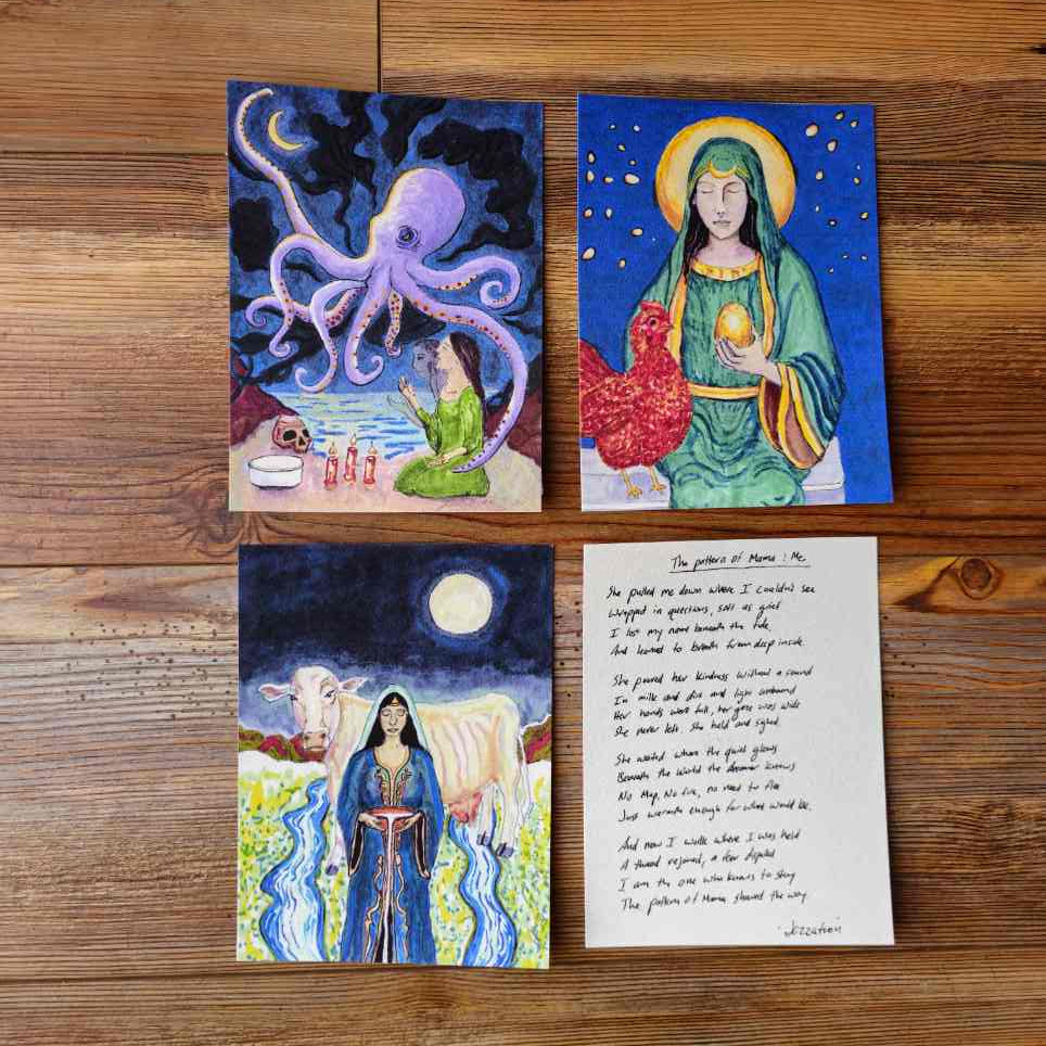 The Field Fractal 4Card Animal Alchemy Set By Jezzatron