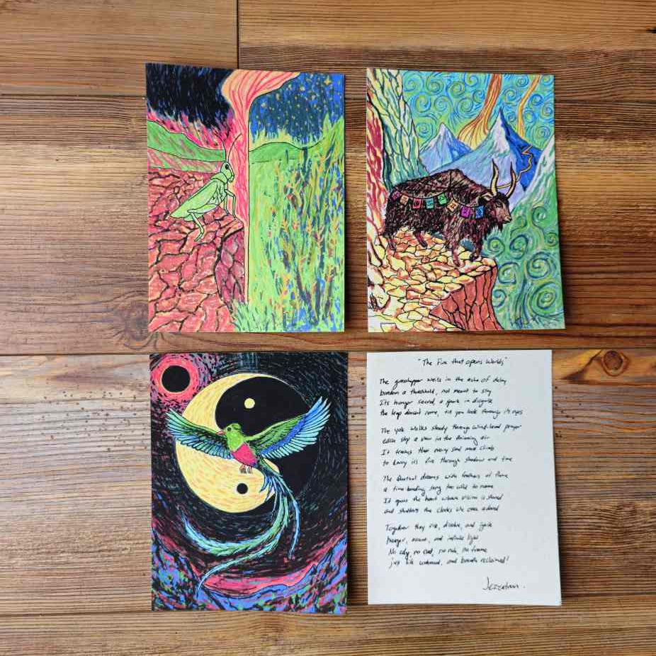 The Horizon Fractal 4Card Animal Alchemy Set By Jezzatron