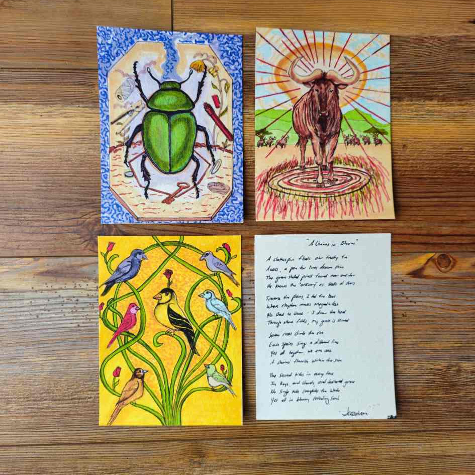 The Magnet Fractal 4Card Animal Alchemy Set By Jezzatron