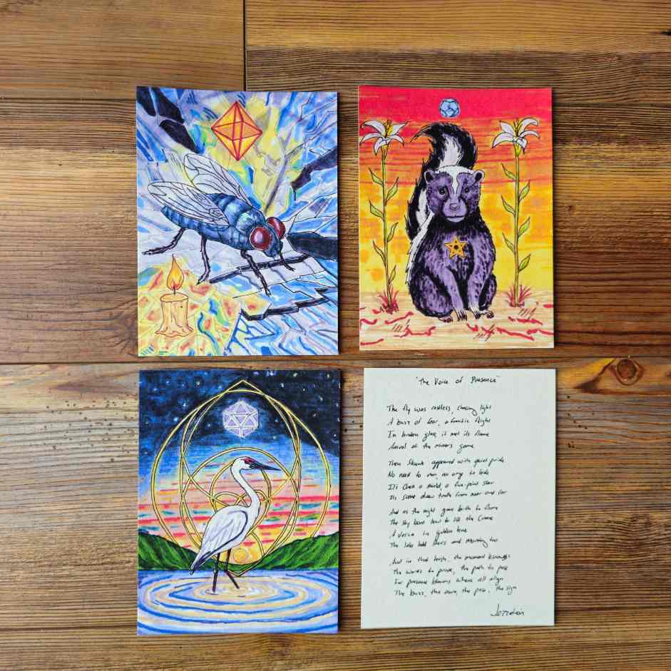 The Presence Fractal 4Card Animal Alchemy Set By Jezzatron