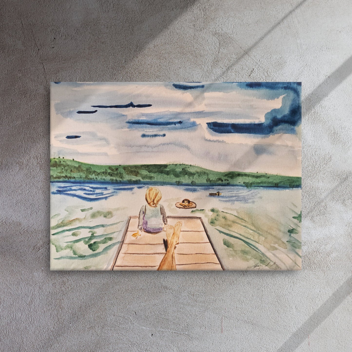 Dock at Little Fisher - Gallery Wrapped Thin canvas